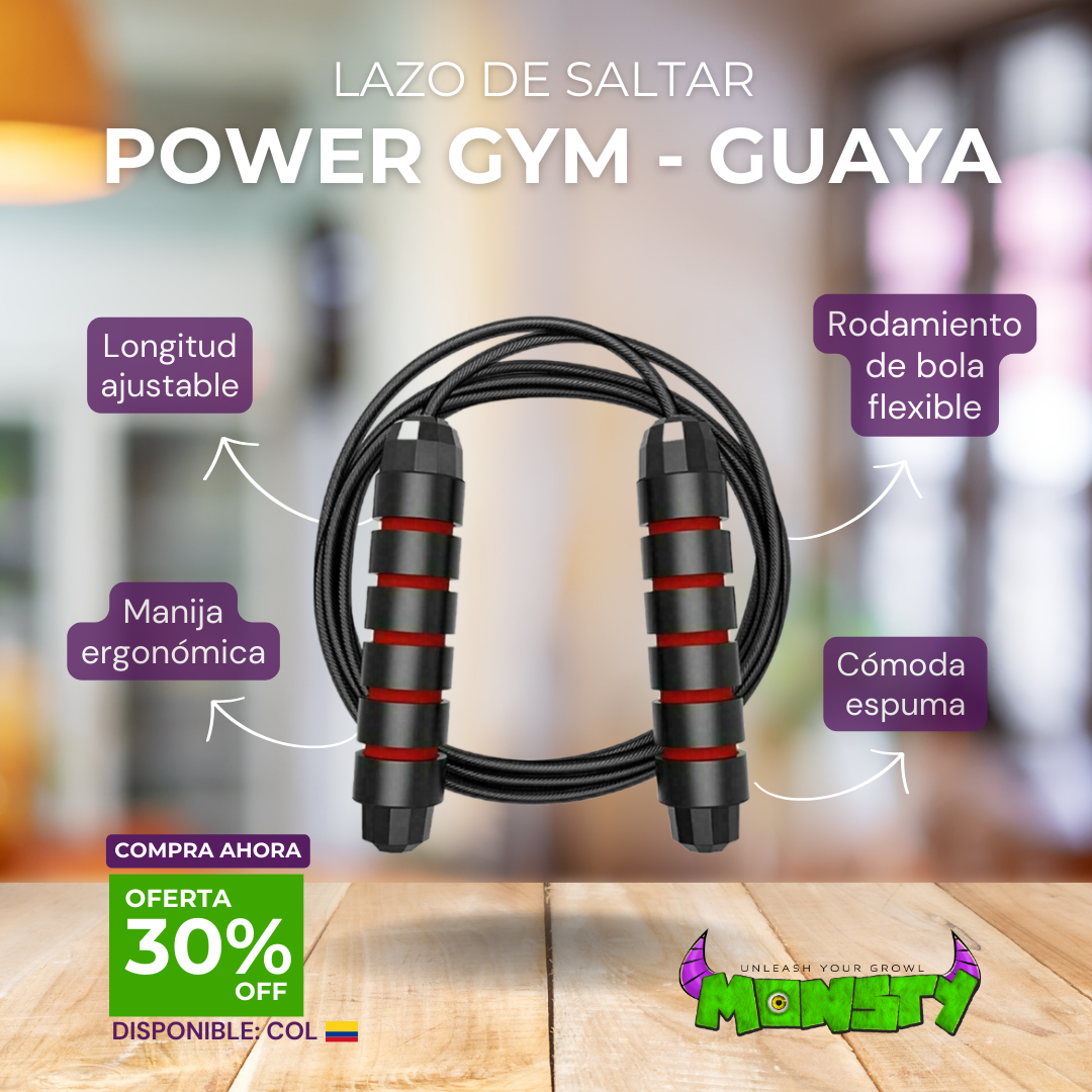 Lazo para saltar POWER GYM guaya ejercicio quema grasa reto fit