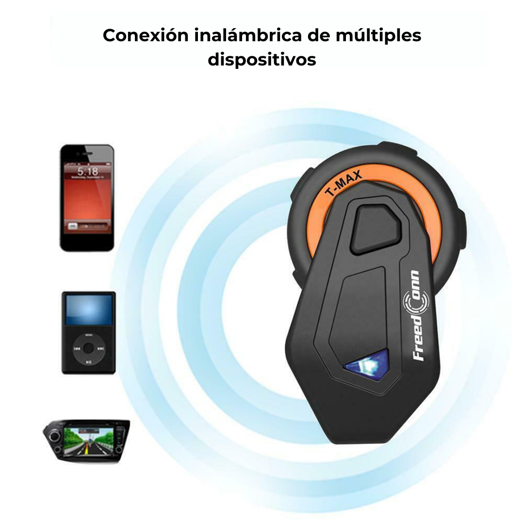 Intercomunicador bluetooth FREEDCONN T-MAX casco moto impermeables