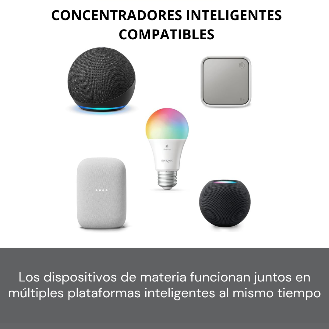 Hub inteligente Alexa Echo Dot Reloj (5a generación) +1 Bombillo LED inteligente