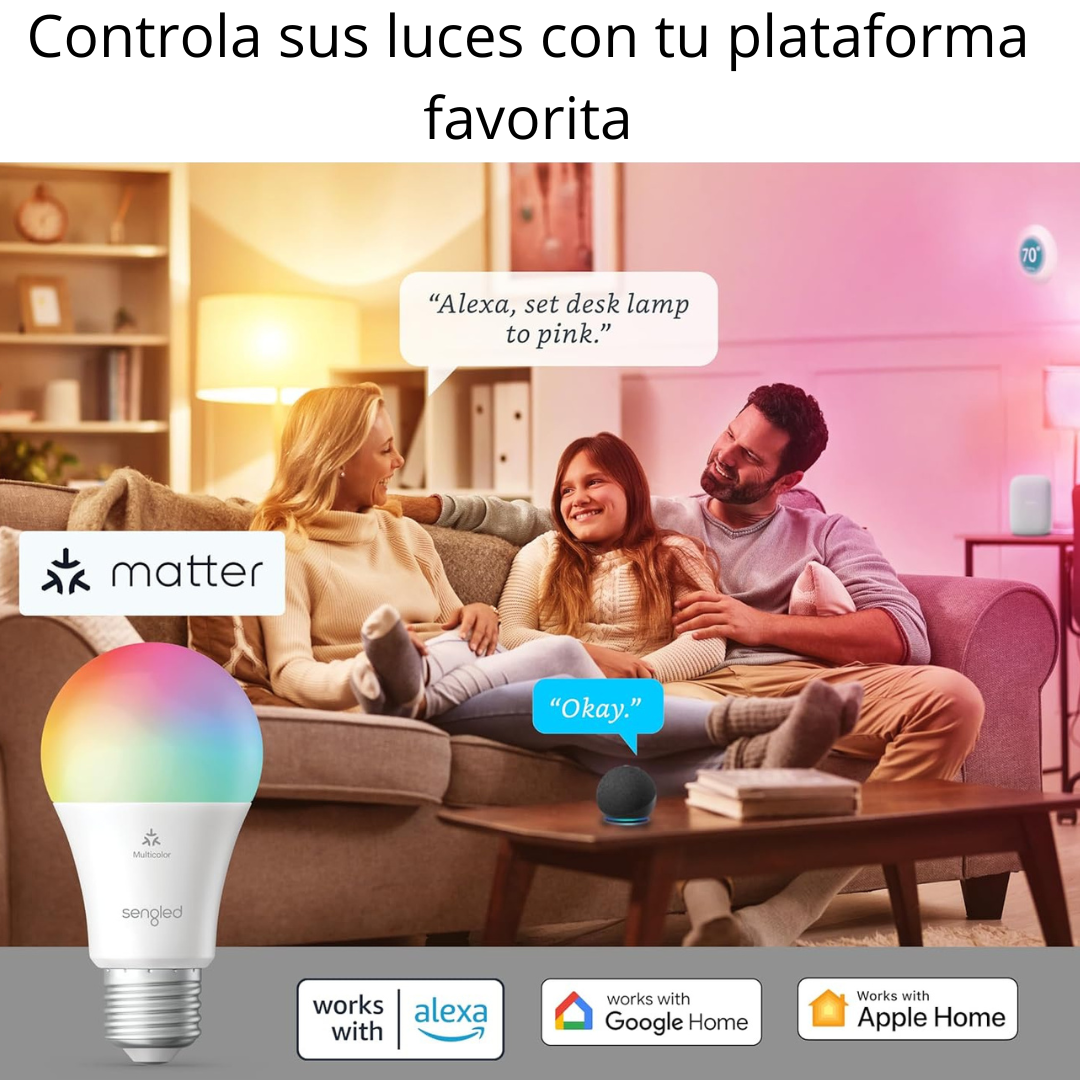 Hub inteligente Alexa Echo Dot Reloj (5a generación) +1 Bombillo LED inteligente