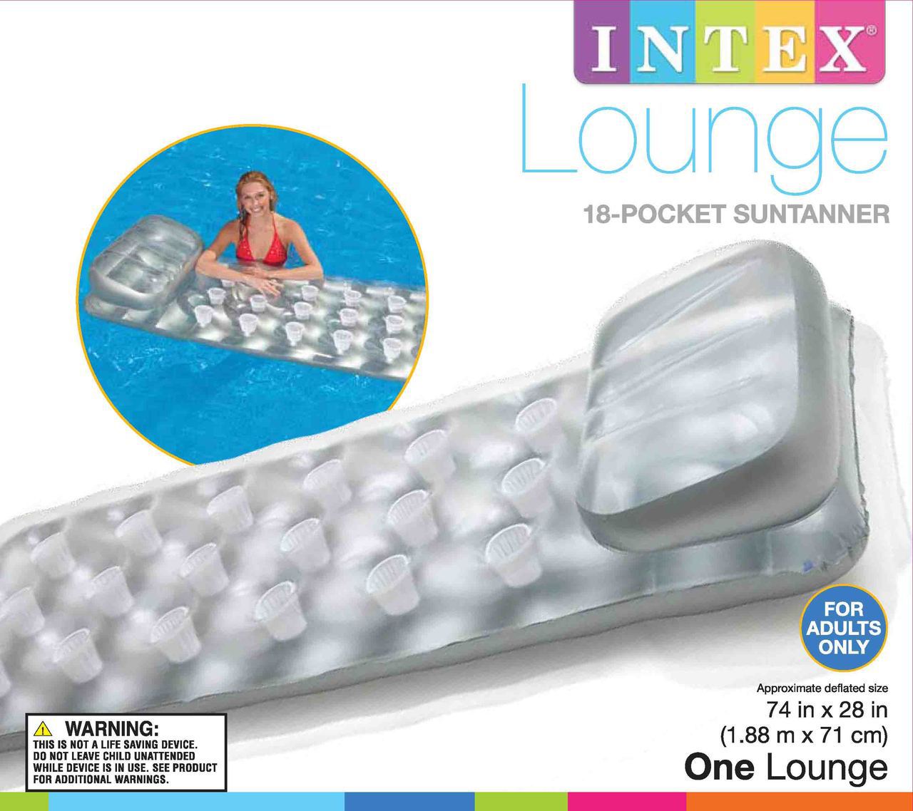 Inflable Piscina INTEX bronceador cama transparente alta calidad